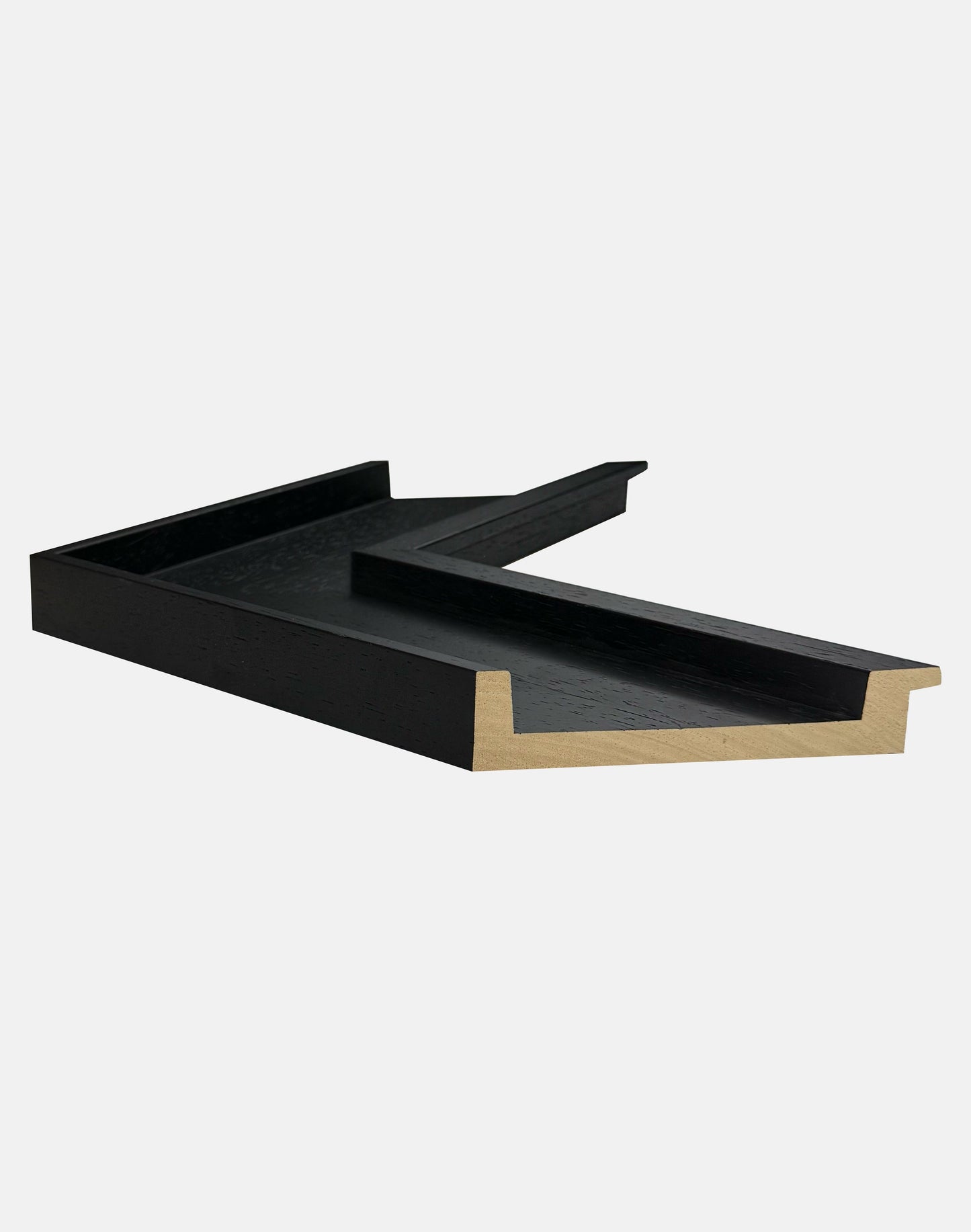 Black Flat Open Grained St Ives Frame