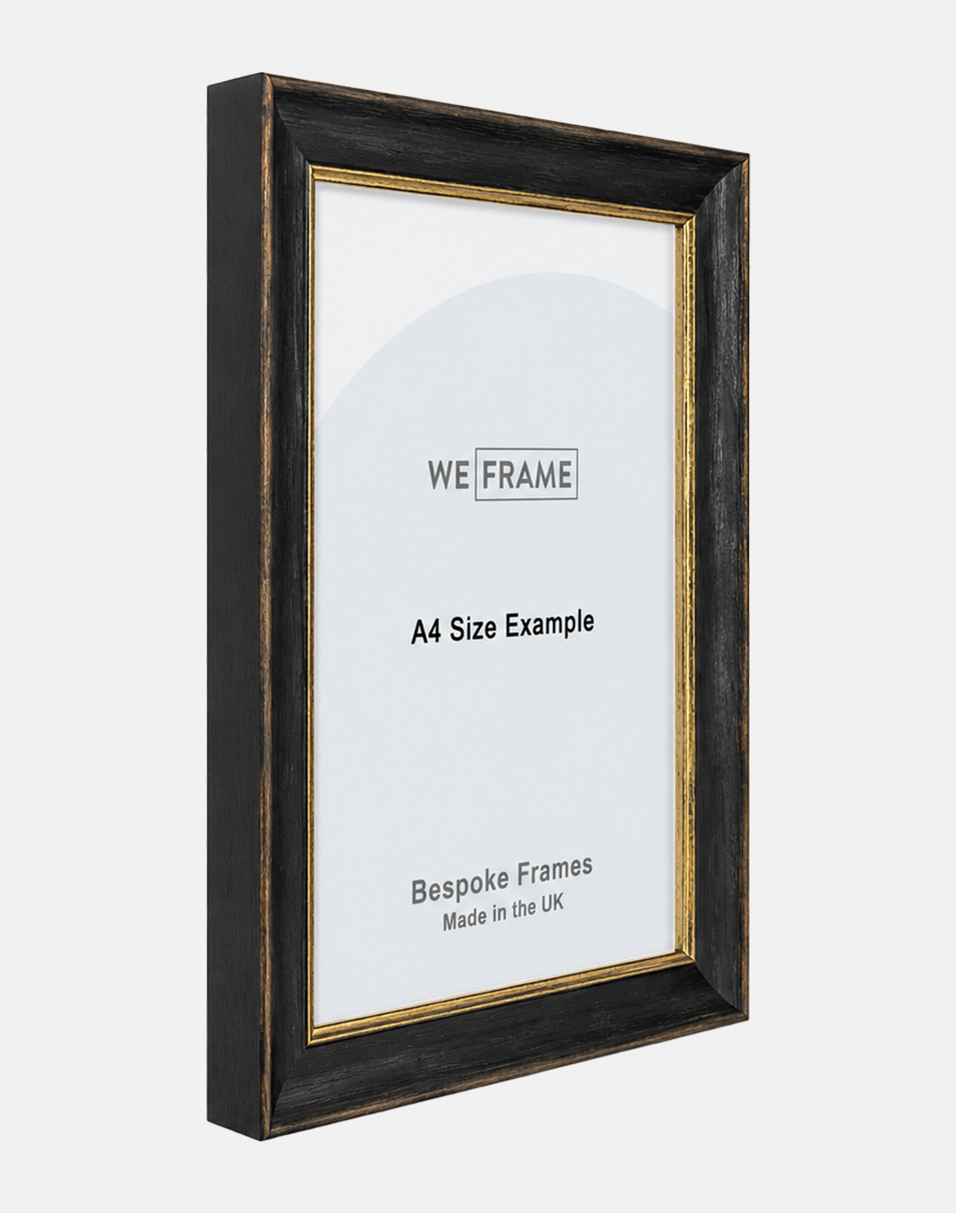 Black and Gold Rustic Scoop Frame