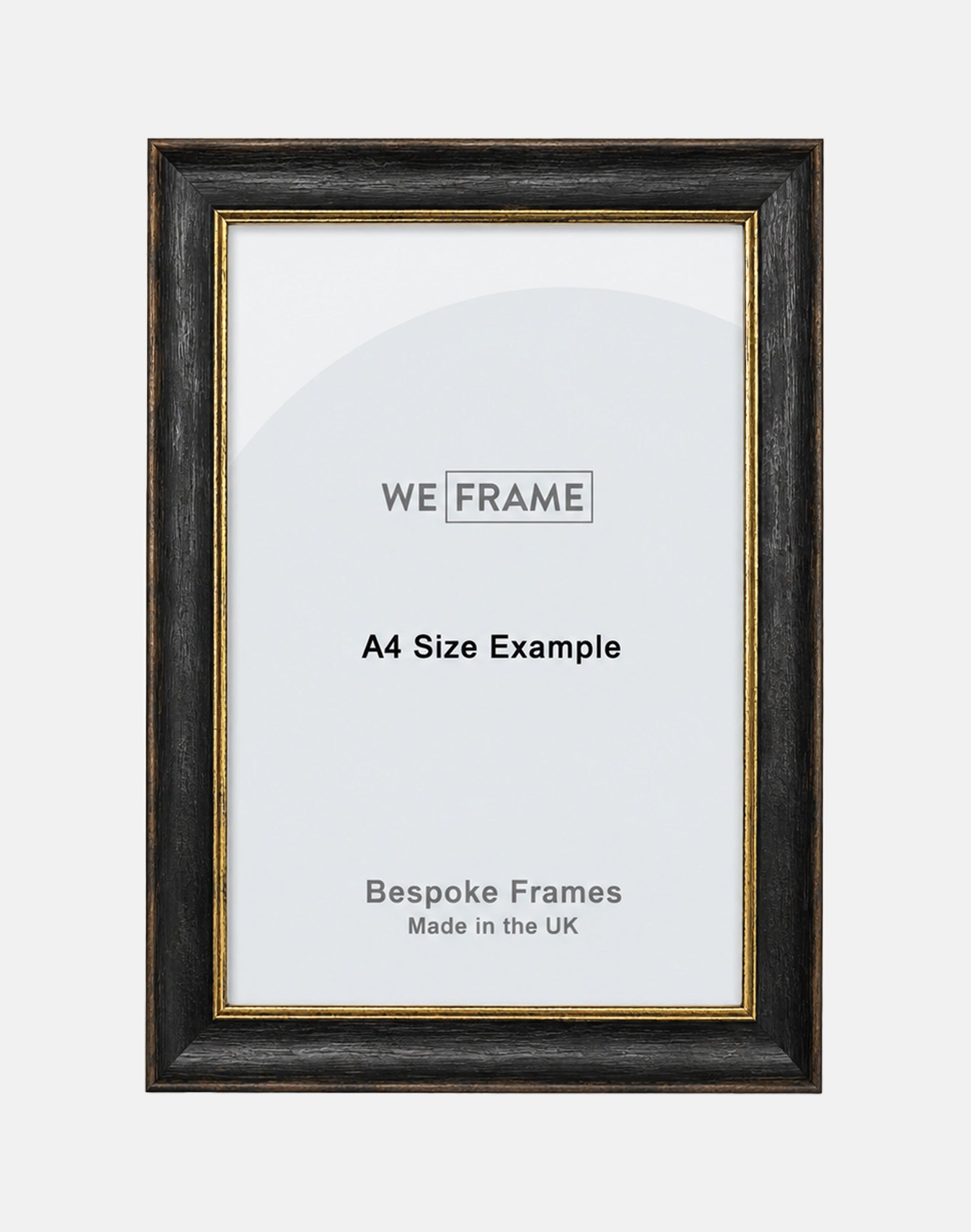 Black and Gold Rustic Scoop Frame
